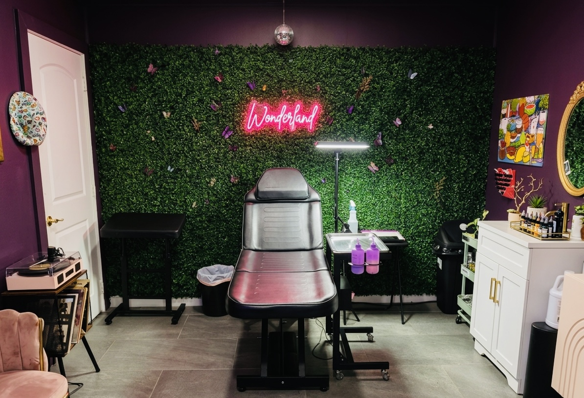 Permanent makeup, powder brows, lip blushing, fine line tattoos, tattoo flash, private studio, women owned, illustrative, female artist, female owned.